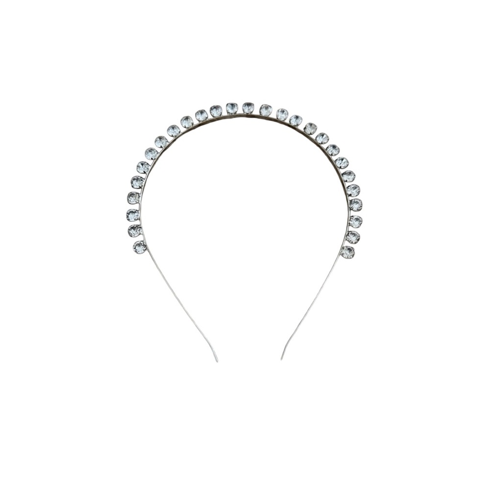 Silver Crystal Crown Headband